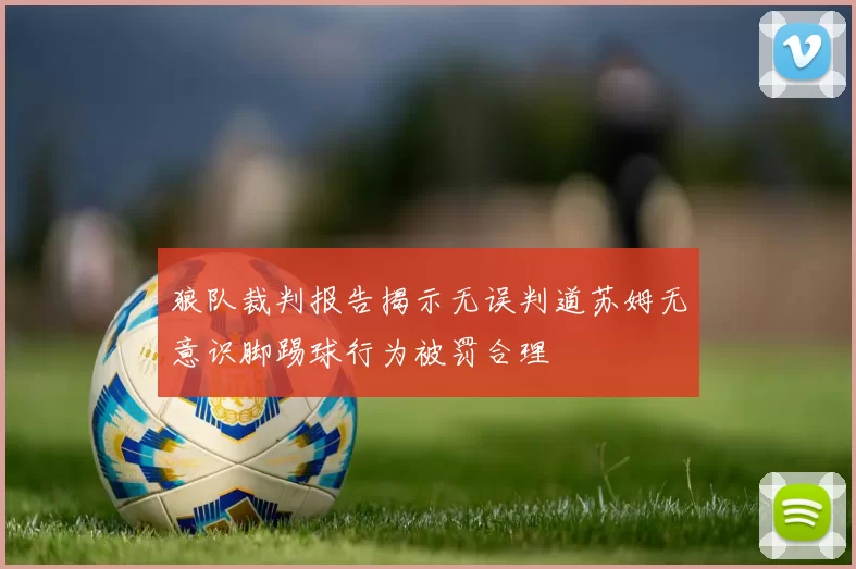 狼队裁判报告揭示无误判道苏姆无意识脚踢球行为被罚合理
